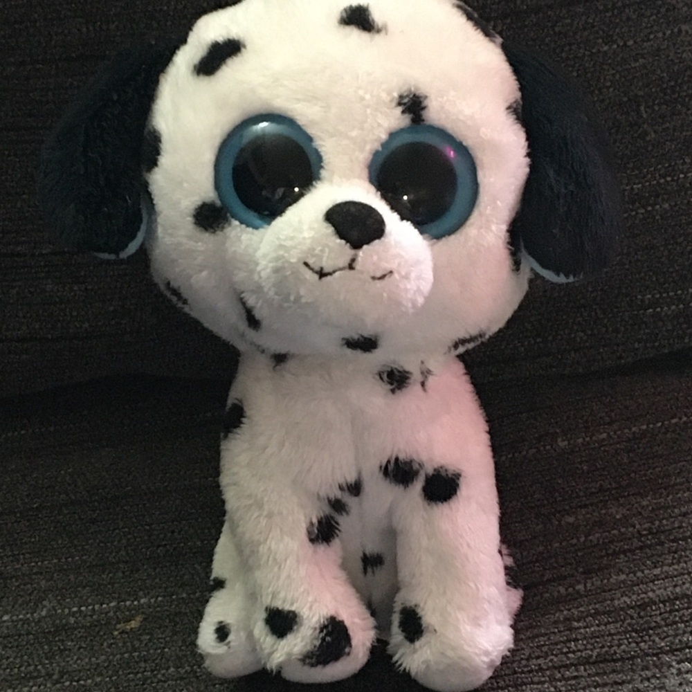 Plush Dalmatian Dog Toy - Black and White